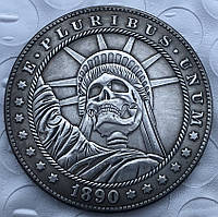 Монета сувенирная доллар США Морган 1890г "Мертвая Свобода", Коллекция Хобо монет моргана
