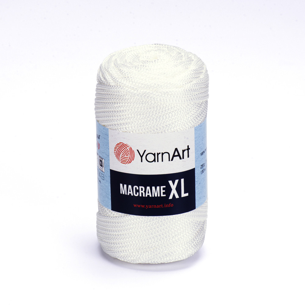Шнур для макрамі Білий No154 Yarnart Macrame XL, 250 г, 130 м.