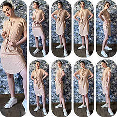 Жіноча сукня софт (р-ри: 46-52) 120-10 (в уп. один колір) вир-во Україна.