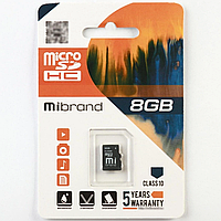 Карта Памяти Mibrand MicroSDHC 8gb 10 Class Цвет Черный d