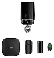 Комплект охранной сигнализации Ajax StarterKit 2 + Умный шаровой кран Ajax WaterStop 3/4", черный