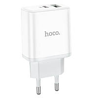 Мережевий Зарядний Пристрій Hoco C105A Stage dual port PD20W+QC3.0 Колір Бiлий p