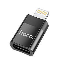Переходник Hoco UA17 iP Male to Type-C female USB2.0 adapter Цвет Черный p