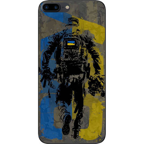 Силіконовий чохол Case для iPhone 8 Plus з картинкою ЗСУ, фото 1