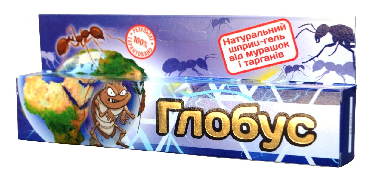 Гель від тарганів та мурах Глобус, шприц 35мл