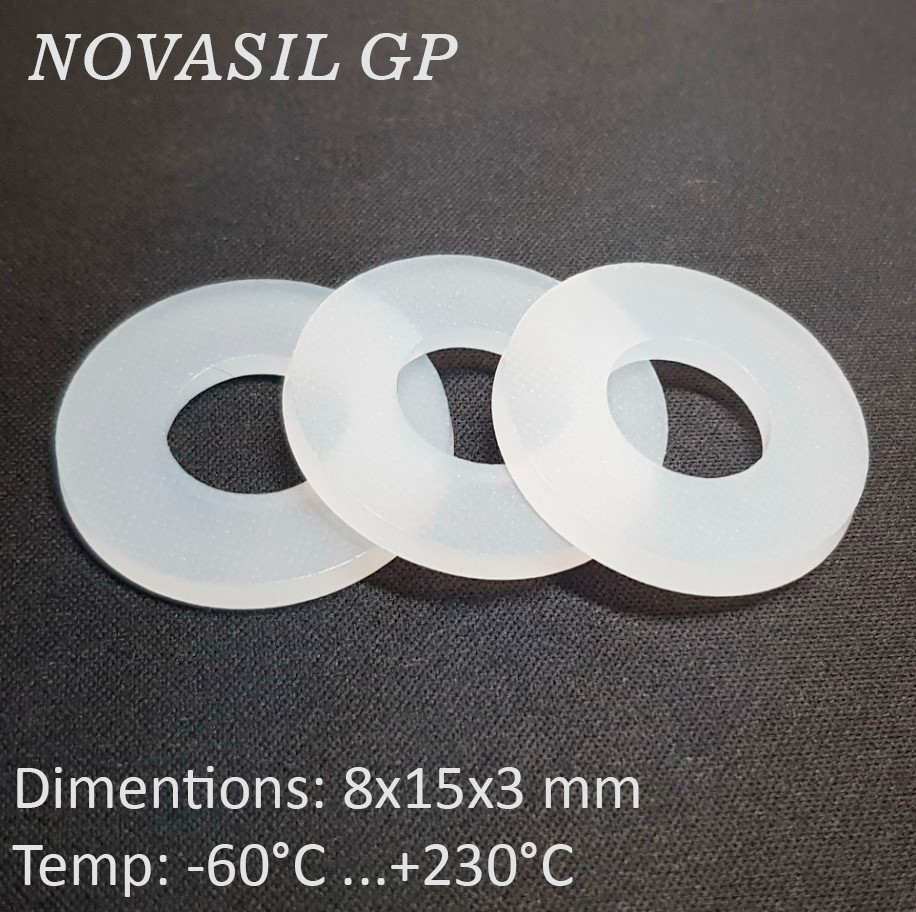 Прокладка силіконова термостійка харчова NOVASIL GP 8x15x3 mm (3/8 inch), фото 1