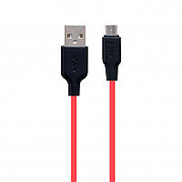 USB Hoco X21 Plus Silicone Micro Цвет Черно-Красный p