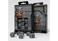 Настольная игра Q-Workshop Набор кубиков Dwarven Gray & black Dice Set (7 шт.) (SDWA03)