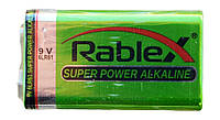 Батарейка, Rablex Super Power, 6LR61, щелочная, alkaline, 9V, крона