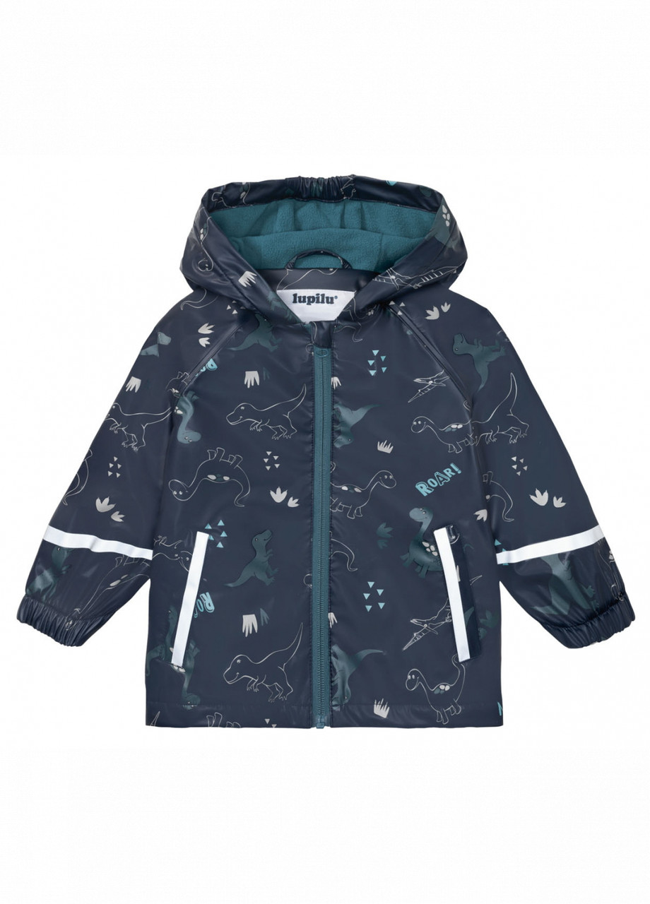 Куртка-дощовик на флісовій підкладці для хлопчика Lupilu 3M Scotchlite™ 356926 086-92 см (12-24 months) темно-синій