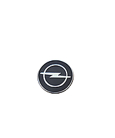Значок емблема на капот Opel Vectra, Kadett, Omega вигнута 75 мм на 2 направляючих та скотчі