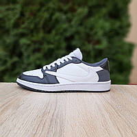 Кроссовки мужские Nike Air Jordan 1 Low Ftagment Design Cactus Jack черные с белым SRV O11086