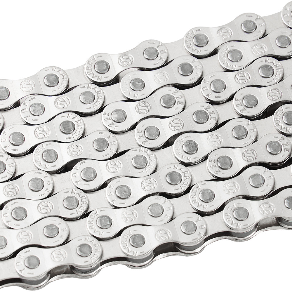 Ланцюг велосипедний Grey's S8 YBN 1/2"х3/32", 8 швидкостей, 116 ланок, NP Silver із замком, фото 1