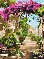 Картина по номерам 30х40 на деревянном подрамнике "Цветочная арка" RBS53739
