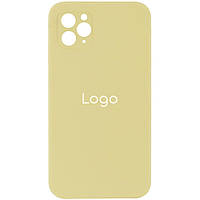 Чохол Silicone Case Square Full Camera для iPhone 11 Pro Колір 60, Crem yellow p