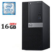 Компьютер Dell OptiPlex 7050 Tower / Intel Core i5-7500 (4 ядра по 3.4 - 3.8 GHz) / 16 GB DDR4 / no HDD /