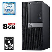 Компьютер Dell OptiPlex 7050 Tower / Intel Core i5-7500 (4 ядра по 3.4 - 3.8 GHz) / 8 GB DDR4 / 500 GB HDD /