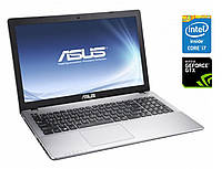 Игровой ноутбук Б-класс Asus K550JK / 15.6" (1366x768) TN / Intel Core i7-4710HQ (4 (8) ядра по 2.5 - 3.5 GHz)