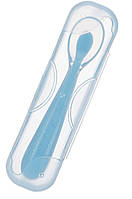 Ложка силіконова з утриманням форми вигину для годування дитини Блакитний (n-791) GL, код: 2460122