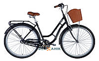 Велосипед 28" Dorozhnik CORAL PH (рама 19") AL с багажником и корзиной темно-серый