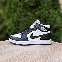 Кроссовки мужские Nike Air Jordan 1 MID черные с белым SRV O10795