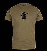 Тактична бавовняна  футболка ЗСУ з принтом олива, футболка для військових олива