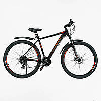 Велосипед спортивный Corso MADMAX 20" Shimano Altus 24 скорости Black and orange (152797) z118-2024