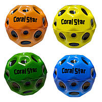 4 шт Космический мяч-попрыгун Corall star 7см оранжевый желтый зеленый синий