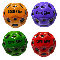 4 шт Космический мяч-попрыгун Corall star 7см оранжевый фиолетовый зеленый красный