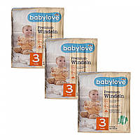 Детские одноразовые подгузники Babylove Premium 3 midi (4-9) кг 138 шт z118-2024