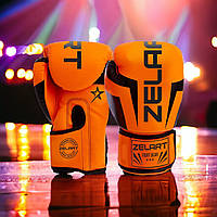 Боксерские перчатки Детские Zelart Boxing Оранжевые 6 унций