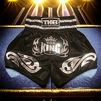 Тайские шорты Top King Шорты для Тайского бокса кикбоксинга Черные S