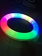 Кільцева світлодіодна LED лампа RGB різнокольорова 11см A4S для фото та відеозйомки з кріпленням прищіпкою на телефон, фото 6