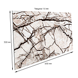 Самоклеюча вінілова плитка для стін мармурова 60х30 см, вінілові панелі самоклейка (СВП-108) Глянець, фото 2