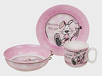 Набор фарфоровой детской посуды Lefard Gift set 3 предмета в подарочной упаковке 985-047 *