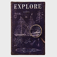 Книга-сейф металлическая с двумя ключами Explore 26х17х5 см 10001-027 *