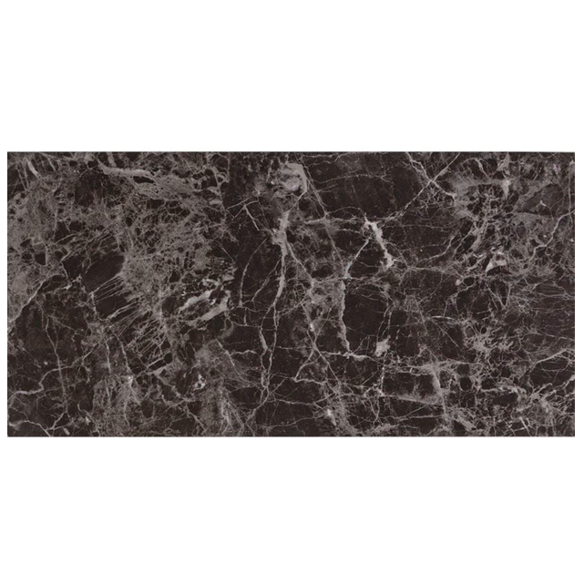 Самоклеюча вінілова плитка для стін під темний мармур 60х30см, вінілові панелі самоклейка СВП-109 Глянець, фото 1