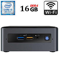 Неттоп Intel NUC NUC8BEB USFF / Intel Core i3-8109U (2 (4) ядра по 3.0 - 3.6 GHz) / 16 GB DDR4 / 240 GB SSD