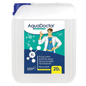 Рідкий коагулюючий засіб від каламутності води в басейні 20 л Aquadoctor FL