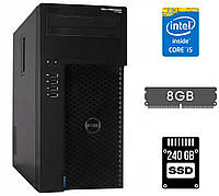 Компьютер Dell Precision T1700 Tower / Intel Core i5-4590 (4 ядра по 3.3 - 3.7 GHz) / 8 GB DDR3 / 240 GB SSD /