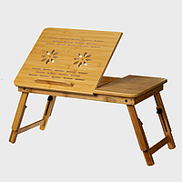 Столик трансформер бамбуковый для завтрака и компьютера 35х55 см 19032-003 *