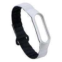 Ремешок для Xiaomi Mi Band 3 / 4 / 5 / 6 / 7 Silicone Link Цвет white/black p