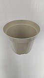 Горщик для розсади 2л Бежевийз отворами, фото 3