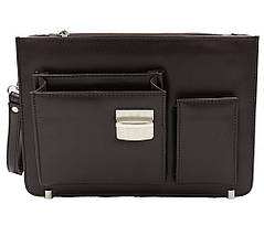 Чоловіча барсетка зі штучної шкіри 302464 коричнева, фото 5