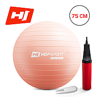 Фітбол (м'яч для фітнесу) + насос Hop-Sport 75см HS-R075YB pink