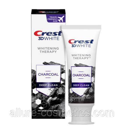 Вибілювальна вугільна зубна паста Crest 3D white Whitening Toothpaste charcoal 68 г