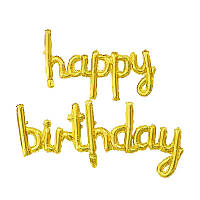 Набір надувних кульок Happy Birthday 14359 2 предмети золотистий 4786344