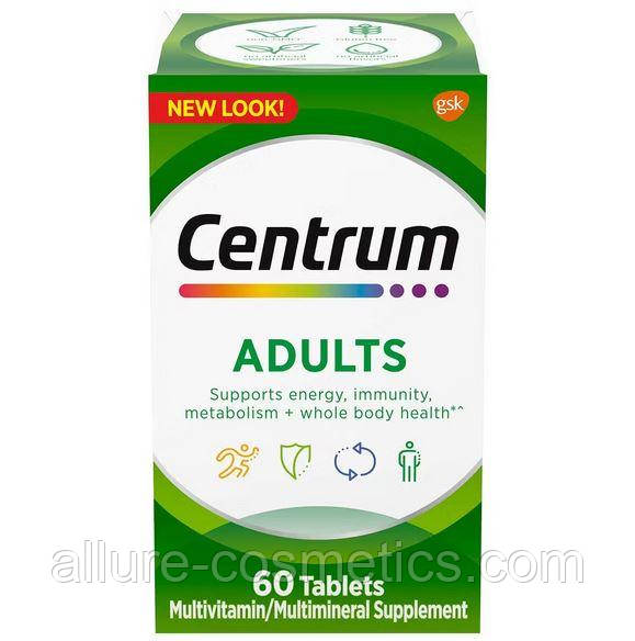 Мультивітаміни для дорослих Centrum Adults Multivitamin&Multimineral Supplement 60 шт.