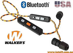 Активні навушники Walker's Bluetooth Ear Bud Rope NRR 30 активні беруші під шолом тактичні навушники на каску для військових