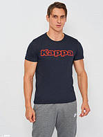 Футболка Kappa T-shirt Mezza Manica Girocollo con stampa logo petto темно-синий 2XL Муж K1335 BluNavy-2XL